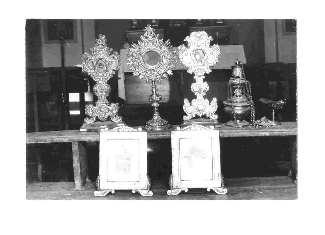 ostensorio - a raggiera, opera isolata - bottega Italia centrale (sec. XVIII)