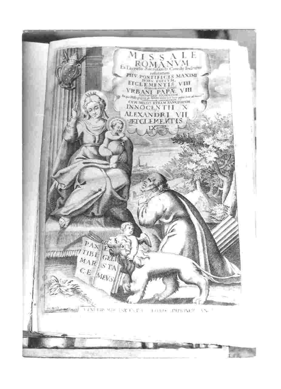 Madonna con Bambino e Santi (messale cantato, opera isolata) - bottega italiana (sec. XVII)