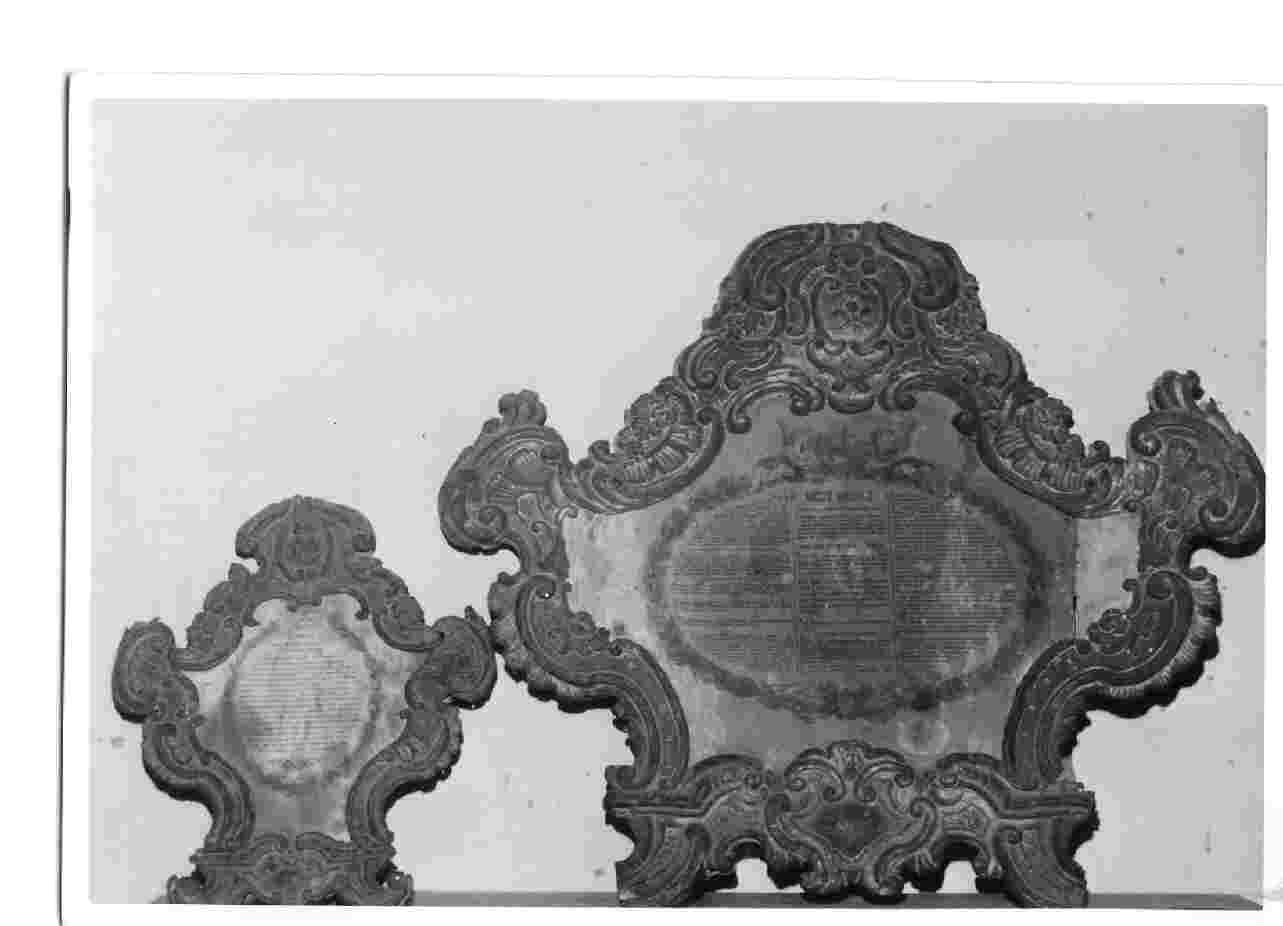 cartagloria, opera isolata - bottega Italia centrale (sec. XVIII)