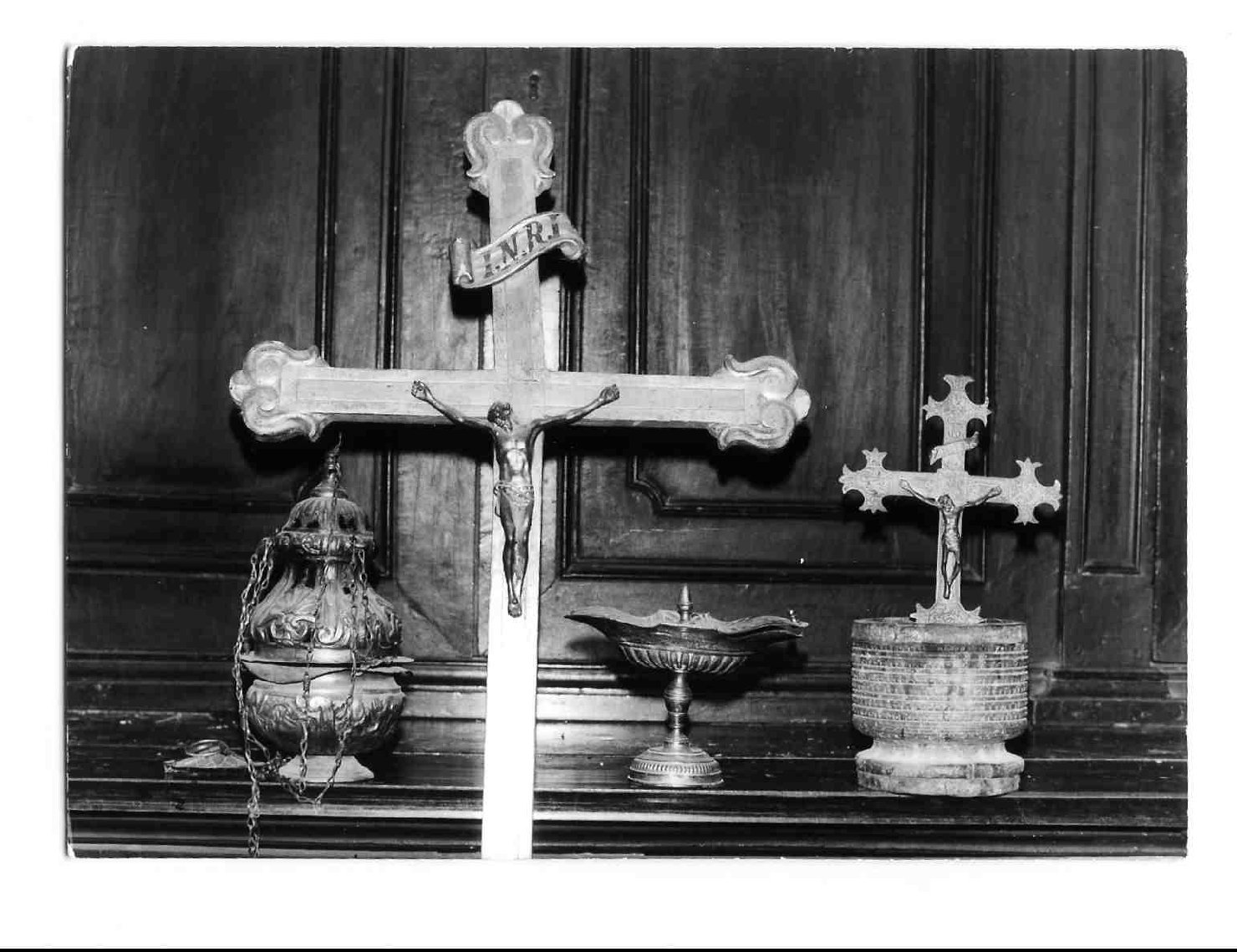 croce processionale, opera isolata - bottega Italia centrale (sec. XVII)