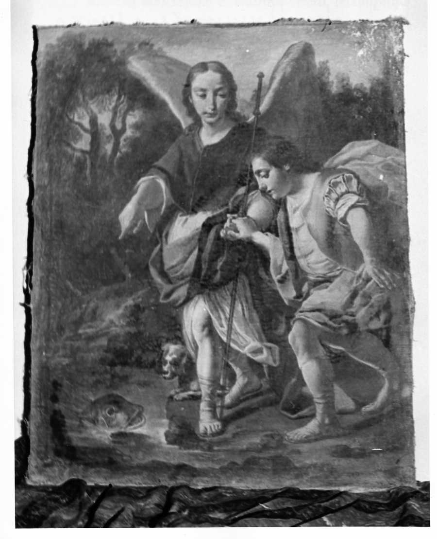 Tobia e l'Angelo (dipinto, opera isolata) - ambito umbro (sec. XVII)