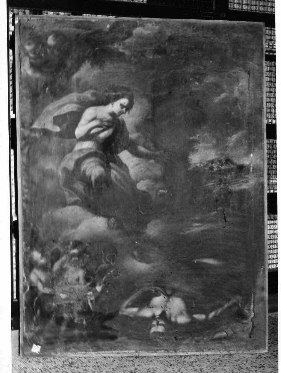 figura femminile panneggiata (dipinto, opera isolata) - ambito umbro (sec. XVII)