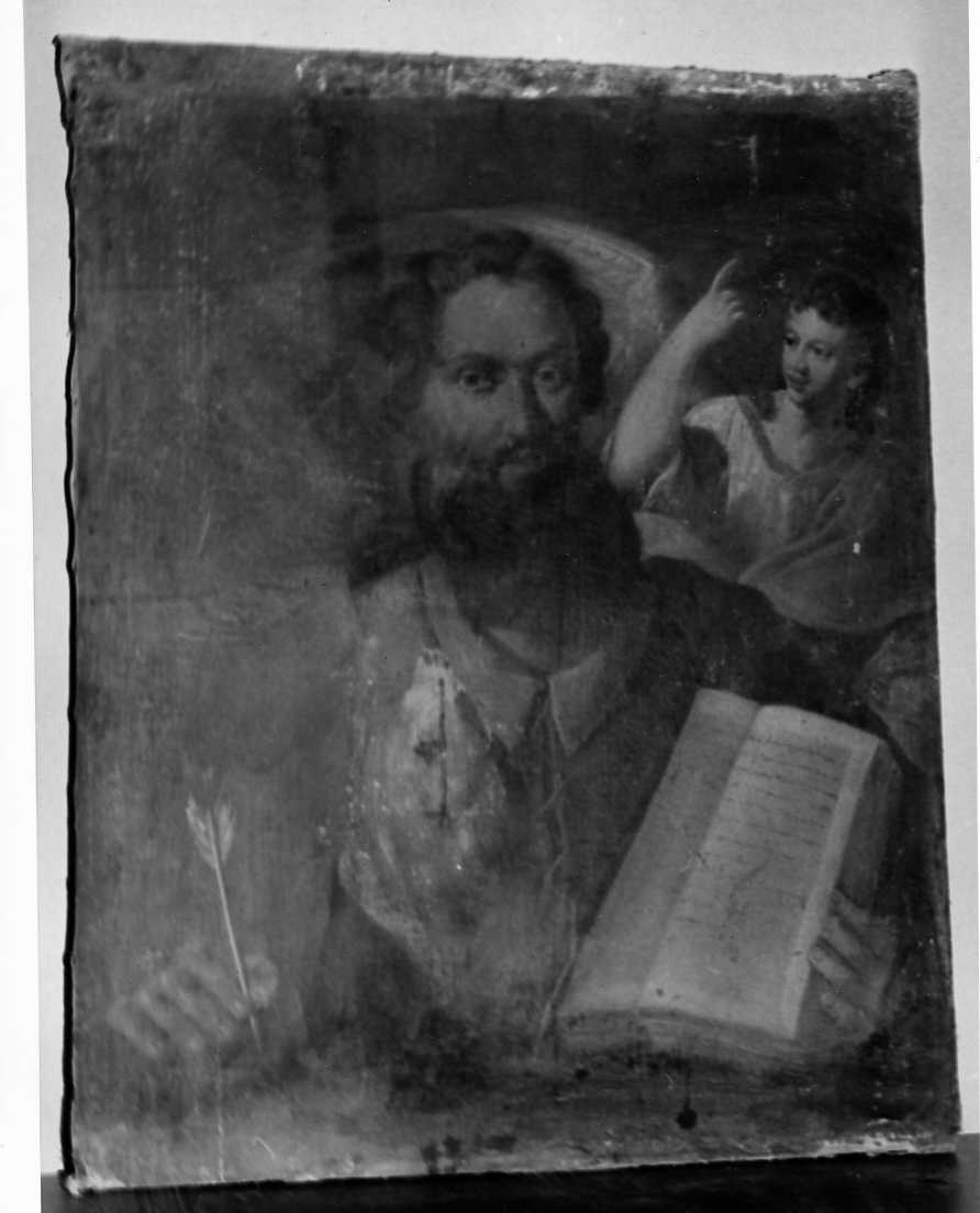 Evangelista con un Angelo (dipinto, opera isolata) - ambito umbro (sec. XVI)
