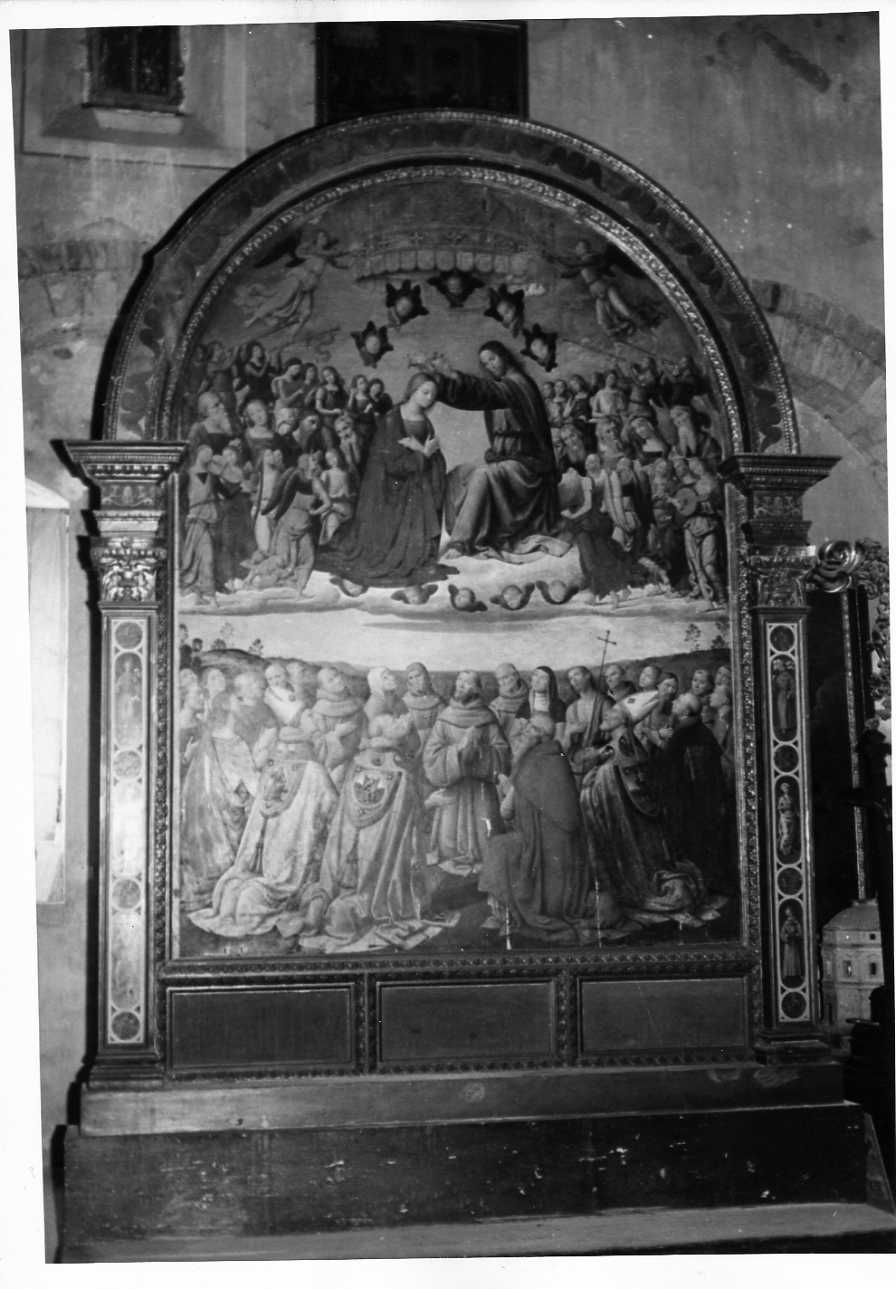 incoronazione di Maria Vergine (dipinto, opera isolata) di Giovanni di Pietro detto Spagna (sec. XVI)