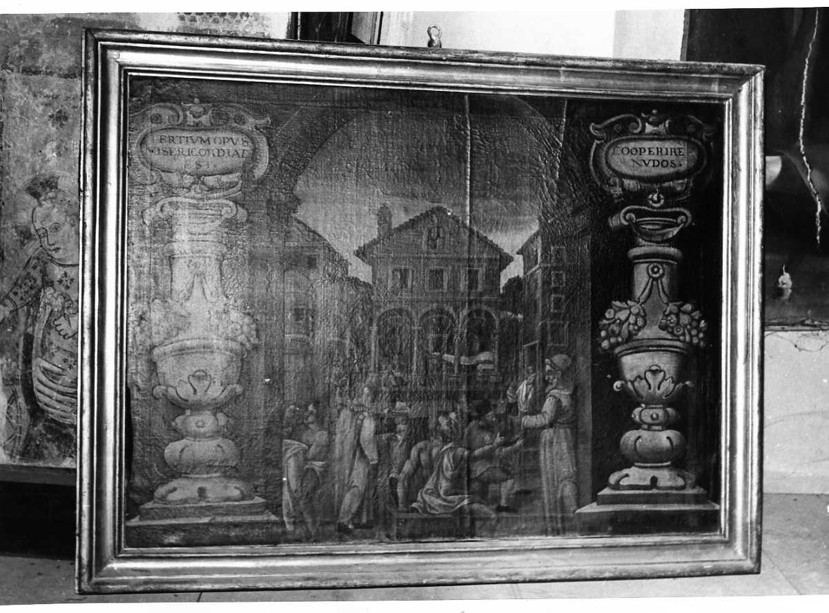 allegoria della Misericordia (dipinto, elemento d'insieme) di Sensini Pietro Paolo (attribuito) (sec. XVII)