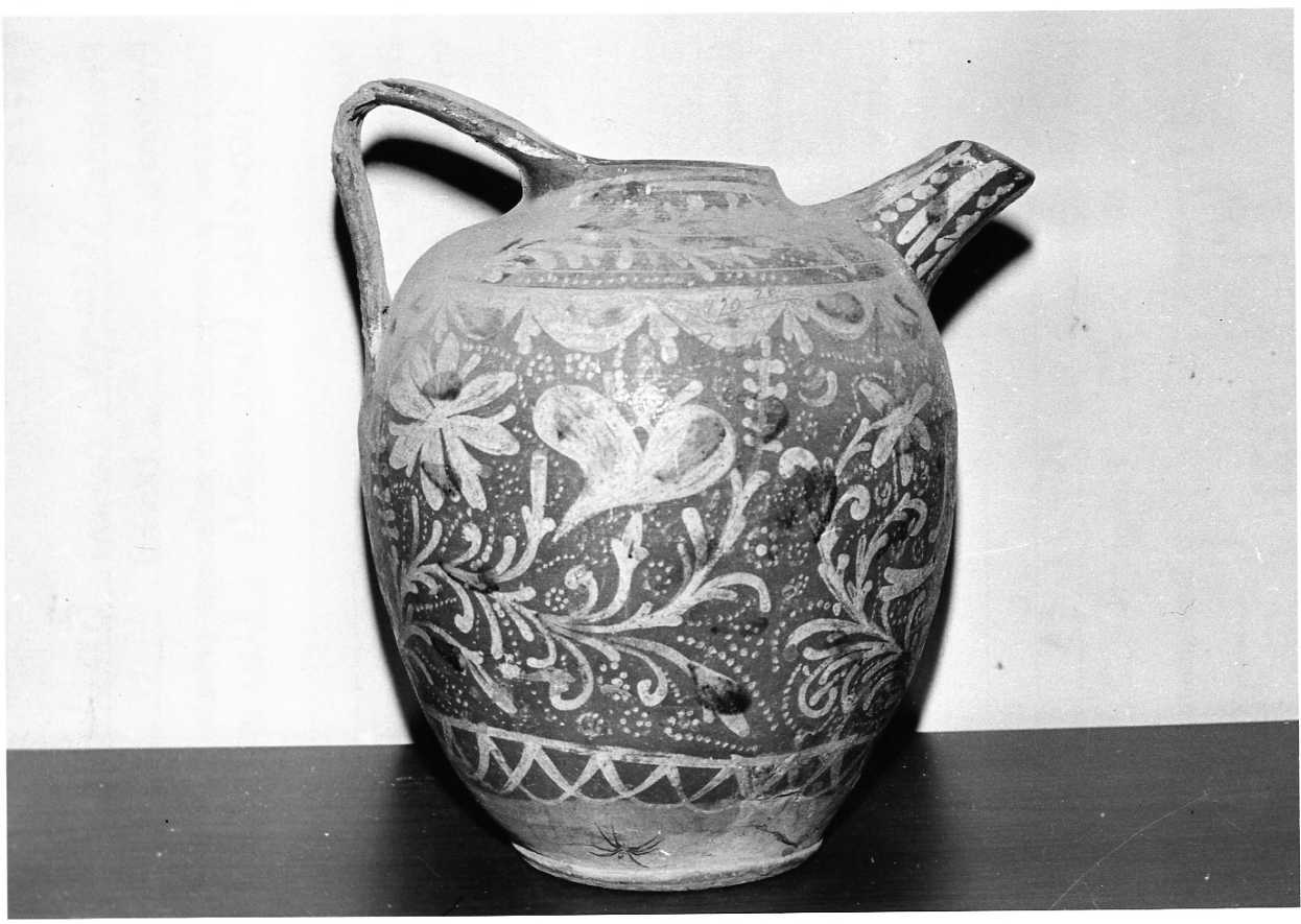 brocca, opera isolata - bottega umbra (secc. XVI/ XVIII)