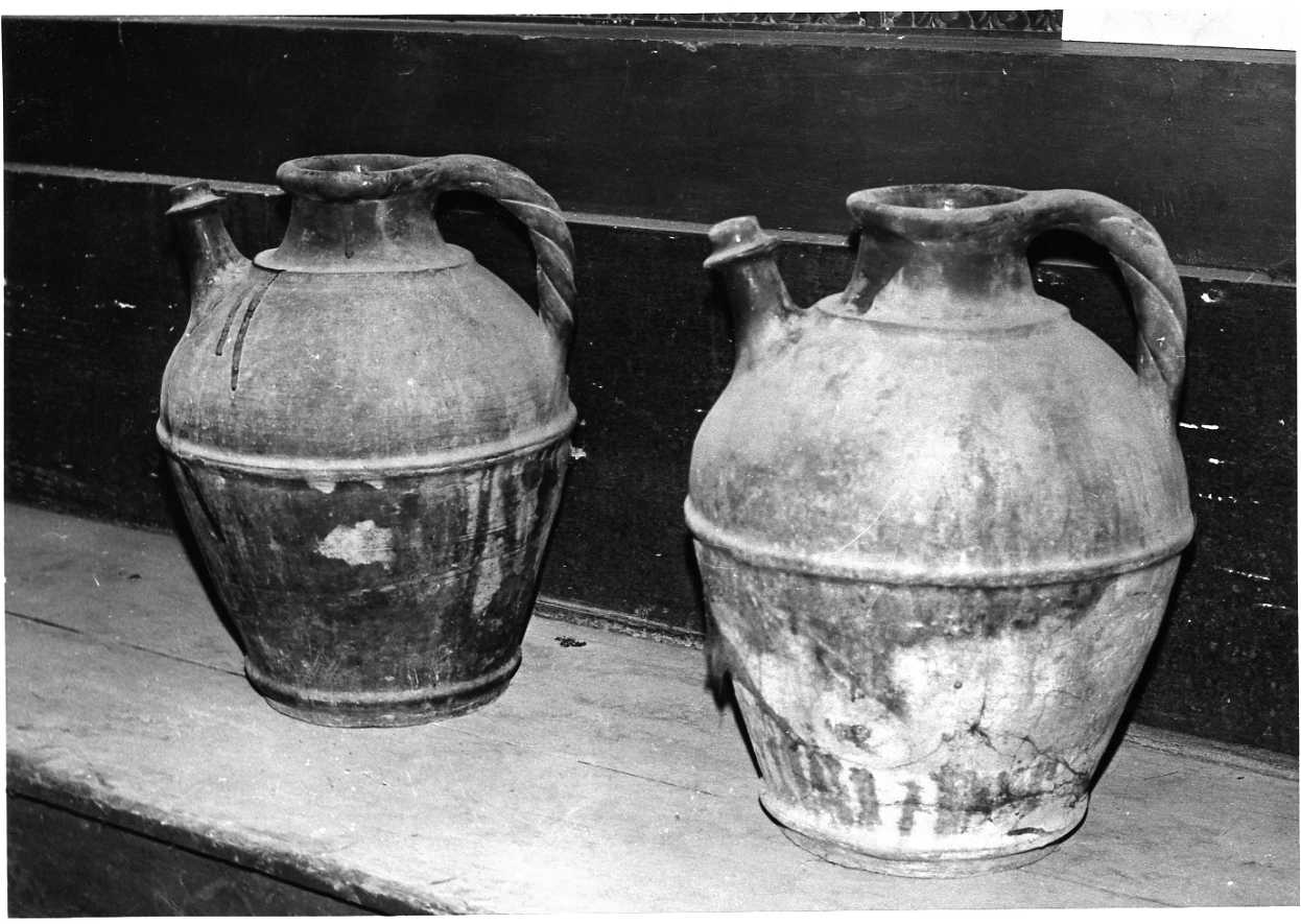 brocca, coppia - bottega umbra (secc. XVI/ XVIII)