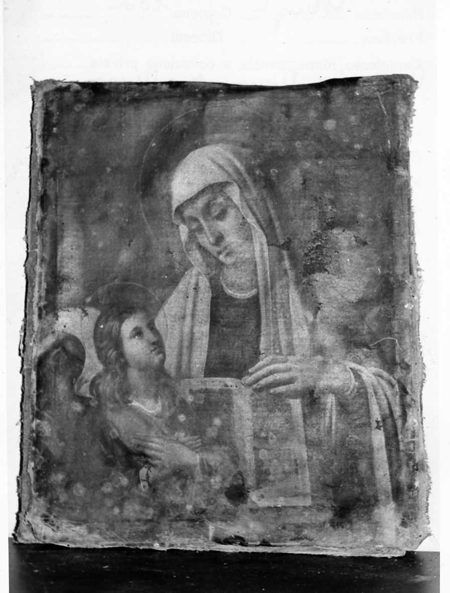 Santa Francesca Romana ha la visione del suo angelo custode (dipinto, opera isolata) - ambito umbro (sec. XIX)