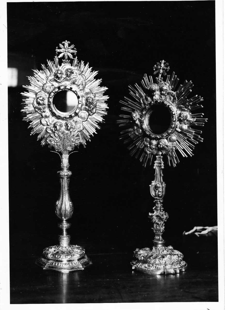 ostensorio - a raggiera, opera isolata - ambito umbro (sec. XIX)