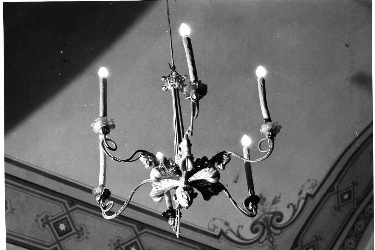 lampadario - a bracci, serie - ambito umbro (prima metà sec. XX)