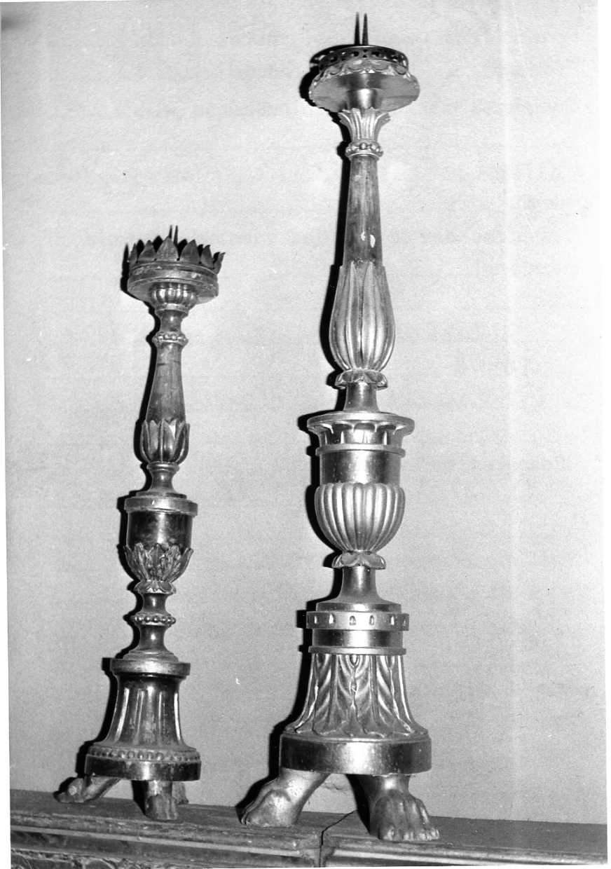 candeliere, elemento d'insieme - ambito umbro (sec. XIX)
