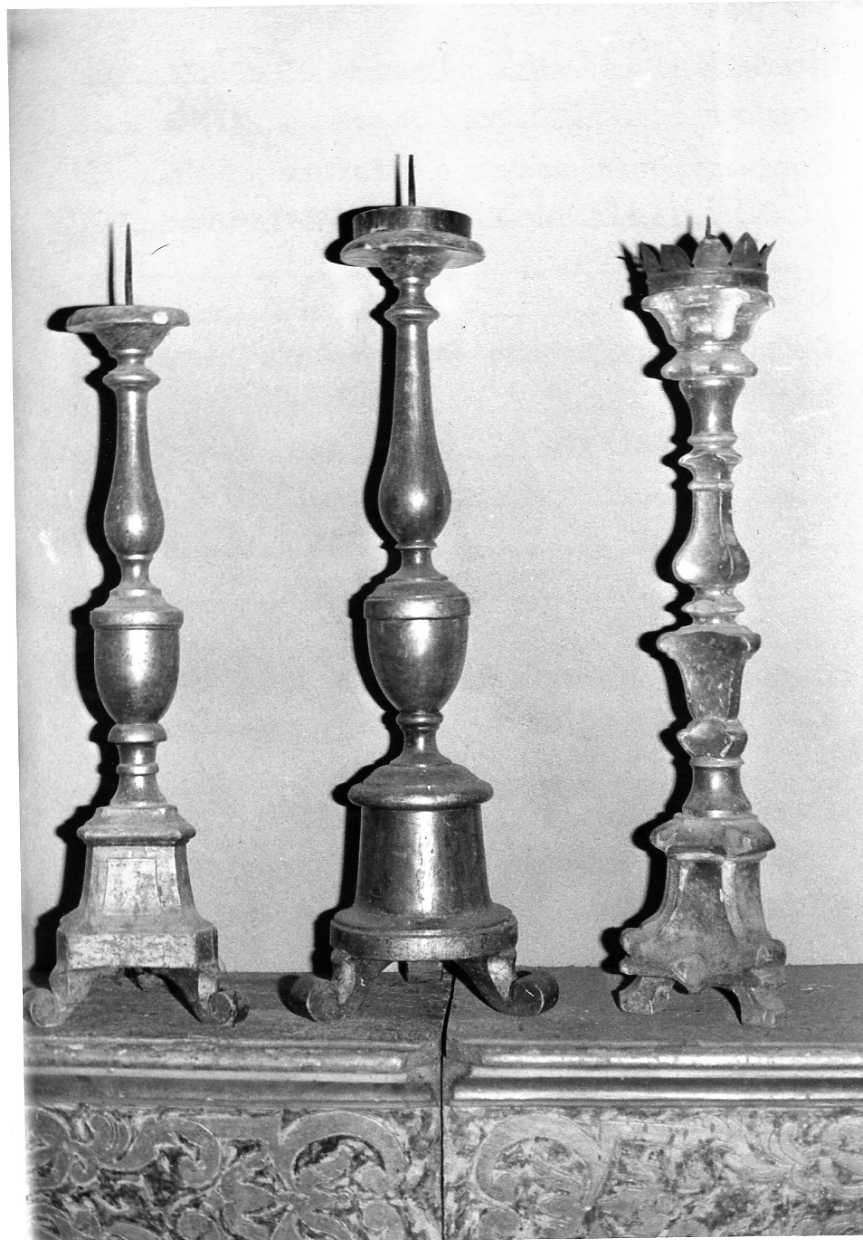 candeliere, elemento d'insieme - ambito umbro (sec. XVII)