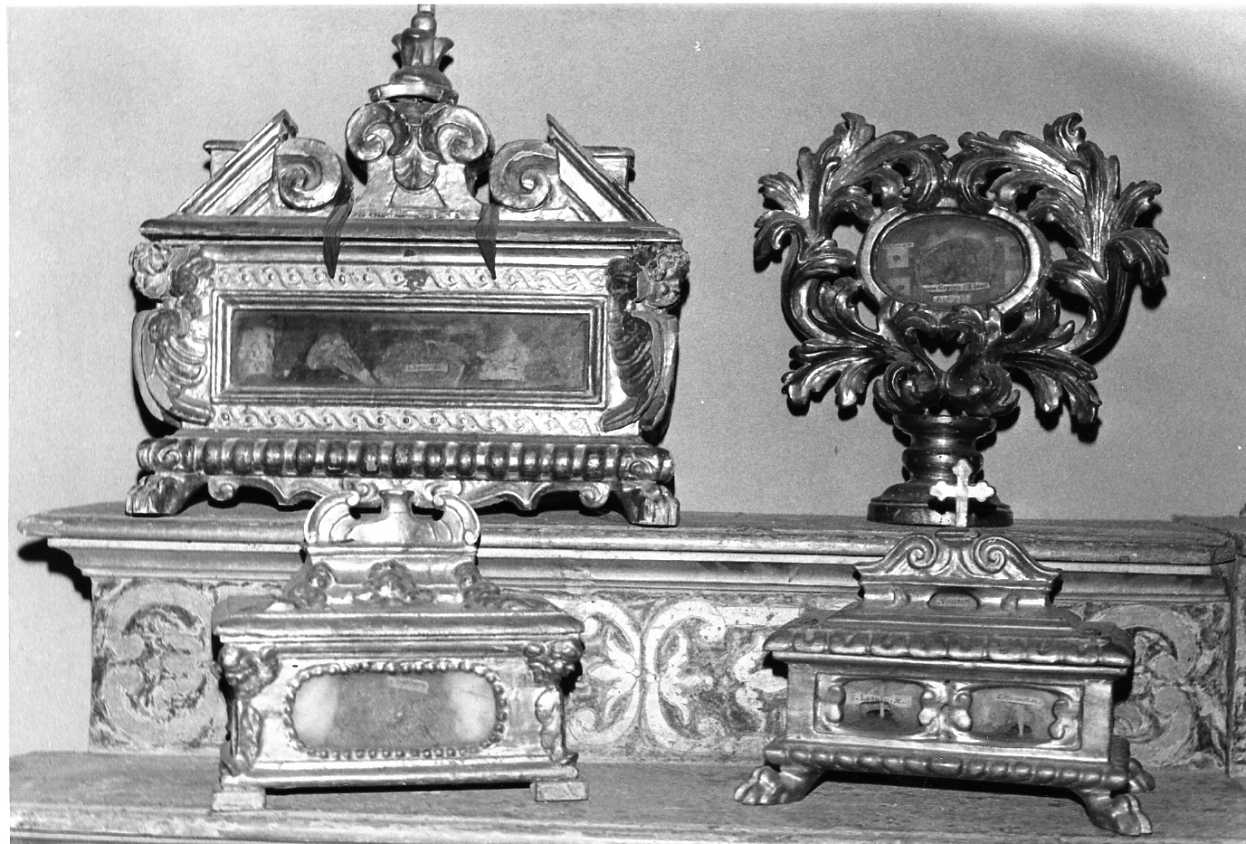 reliquiario a teca - a cassetta, opera isolata - ambito umbro (sec. XVII)