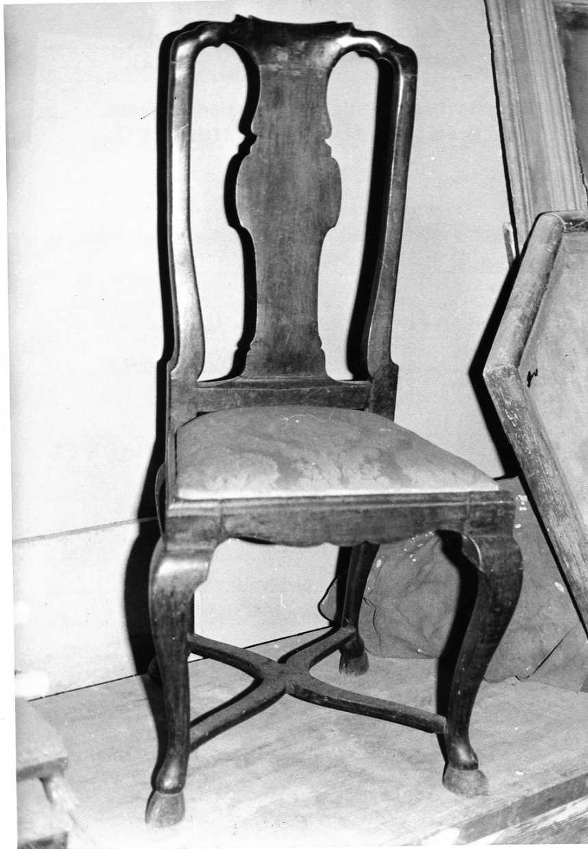 seggiola, elemento d'insieme - ambito umbro (sec. XVIII)