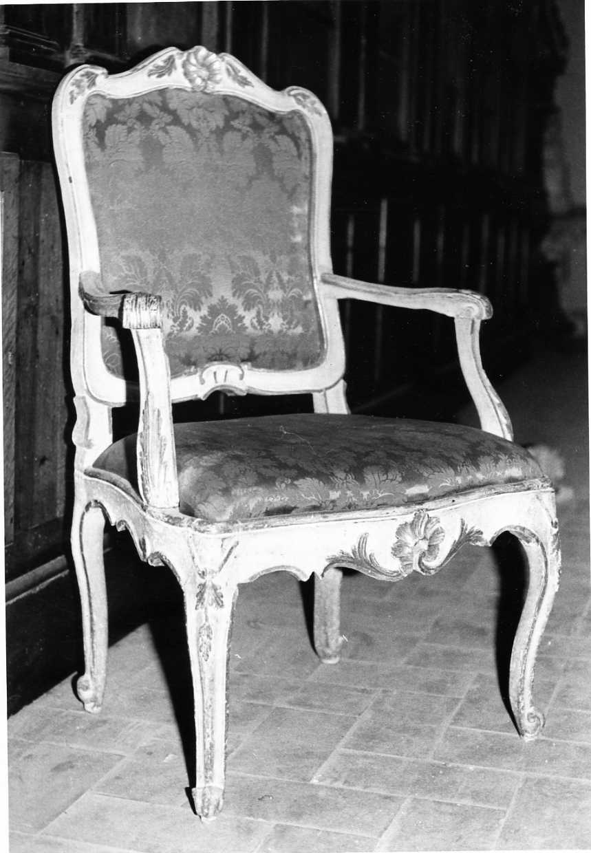 poltrona, elemento d'insieme - ambito umbro (sec. XVIII)