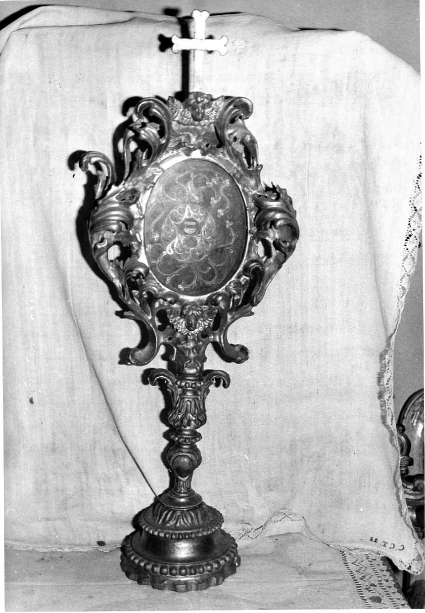 reliquiario - a ostensorio, elemento d'insieme - ambito umbro (sec. XVII)