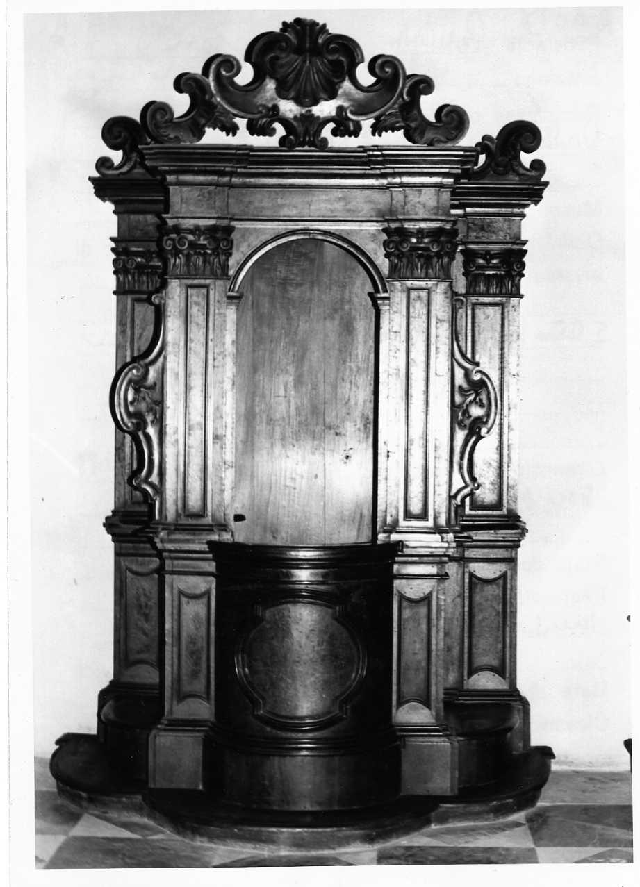 confessionale, elemento d'insieme - ambito umbro (sec. XVII)