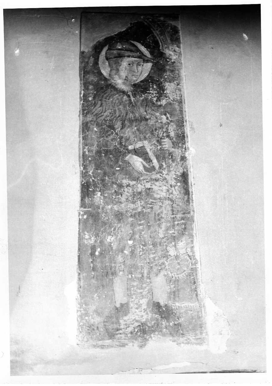 figura maschile (dipinto, elemento d'insieme) - ambito umbro (sec. XIV)