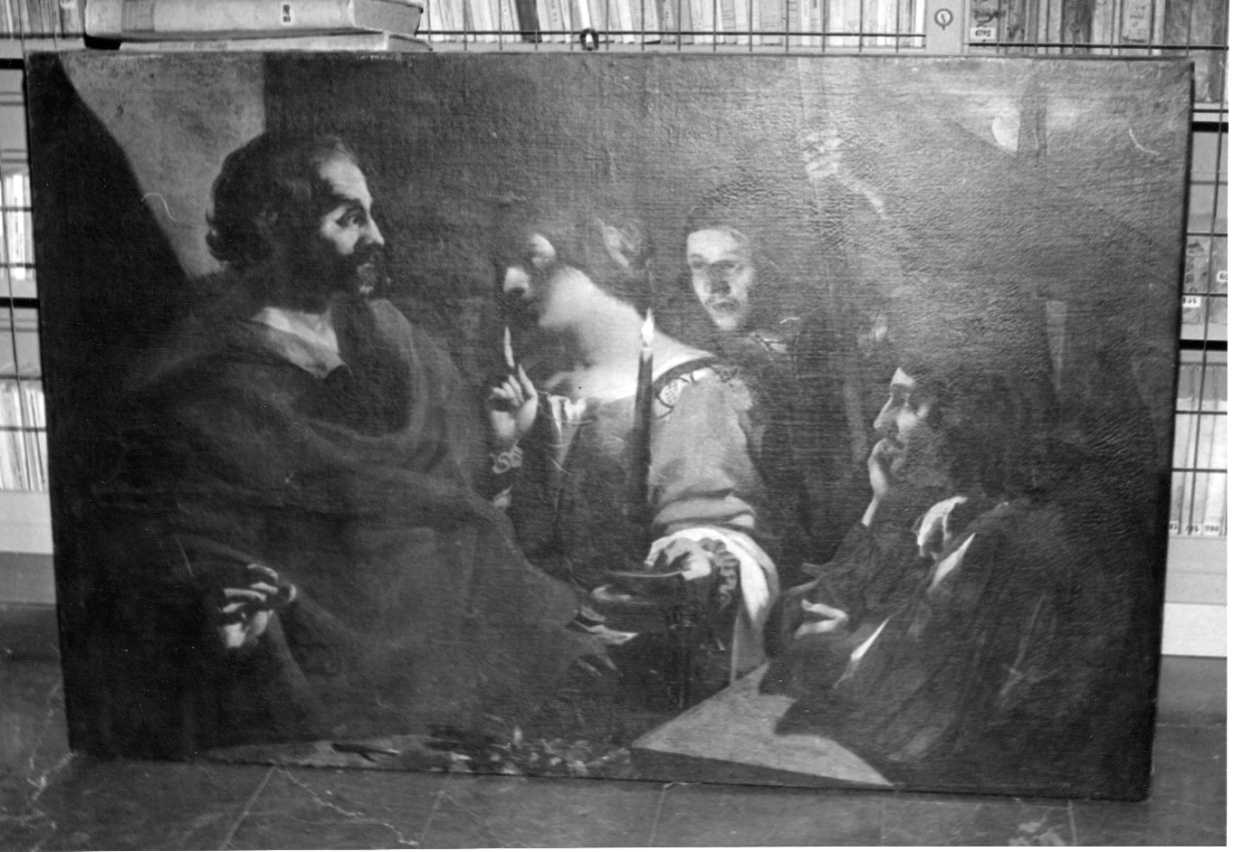 negazione di San Pietro (dipinto, opera isolata) di Polinori Andrea (attribuito) (prima metà sec. XVII)