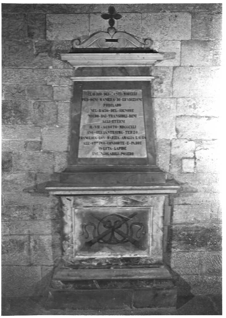 monumento funebre, opera isolata - bottega Italia centrale (sec. XIX, sec. XIX)