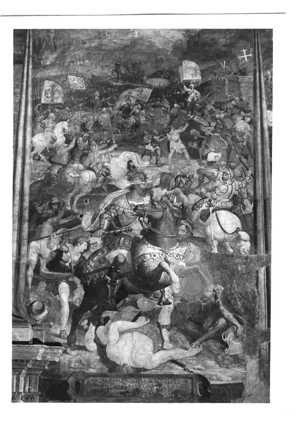 Battaglia del Casentino (dipinto, elemento d'insieme) di Fontana Prospero (attribuito) (sec. XVI)