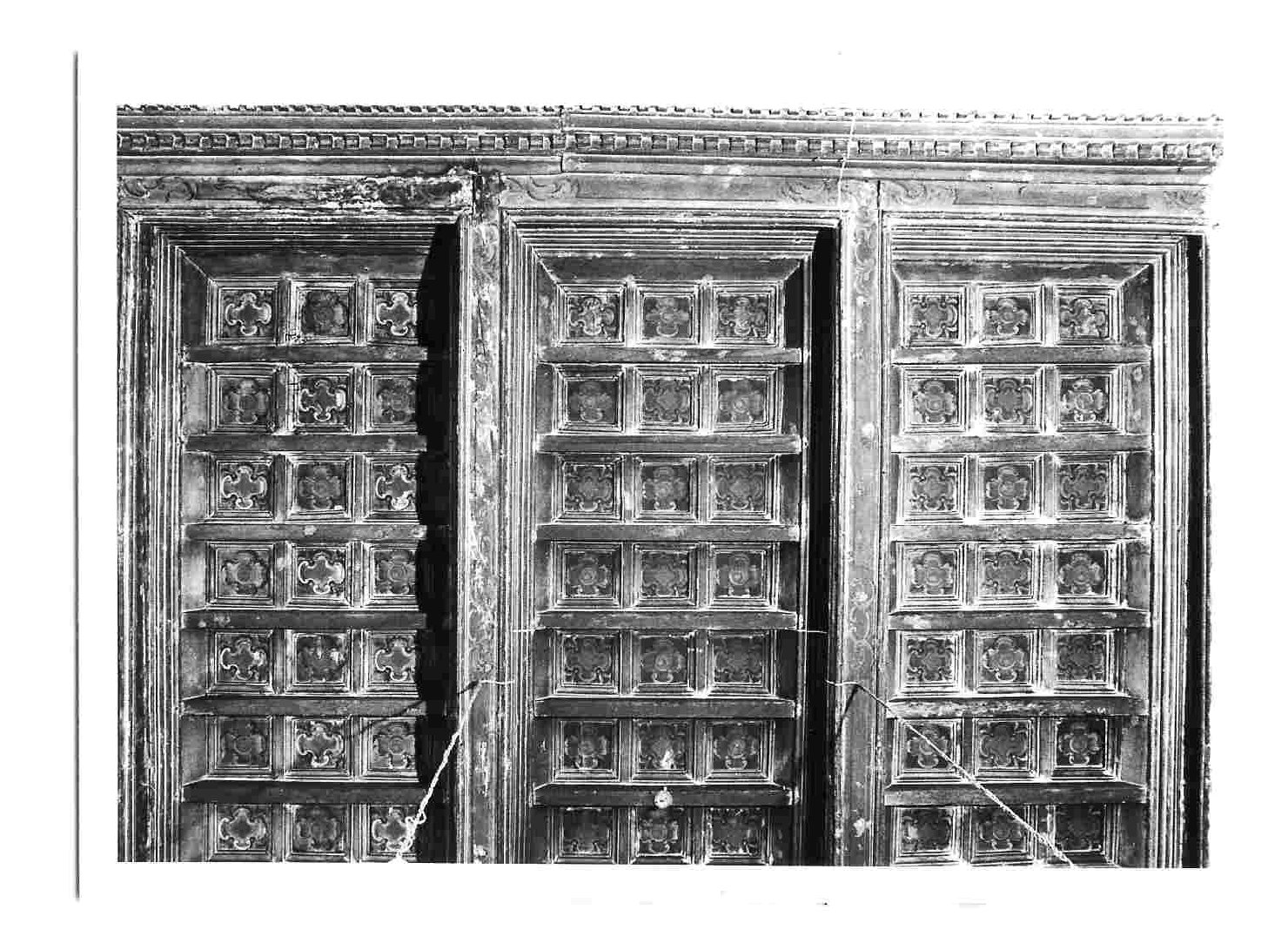 soffitto a cassettoni, opera isolata - bottega Italia centrale (metà sec. XVI)