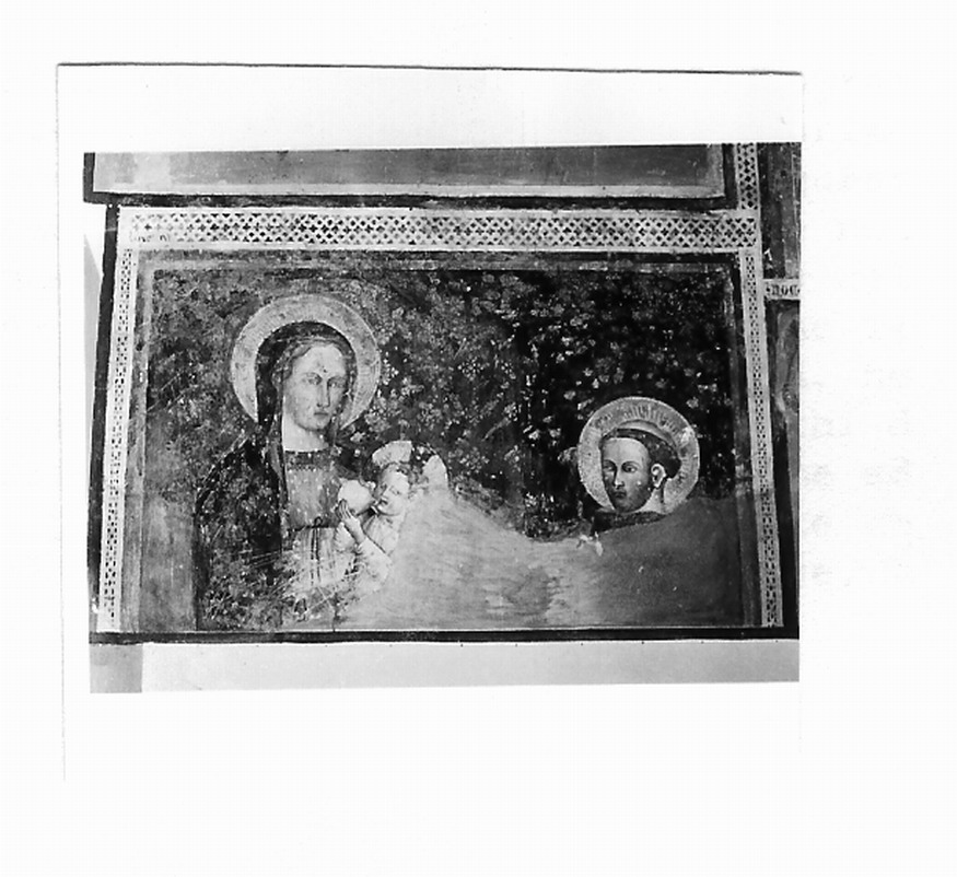 Madonna del Latte e Santo domenicano (dipinto, elemento d'insieme) - ambito umbro (primo quarto sec. XV)
