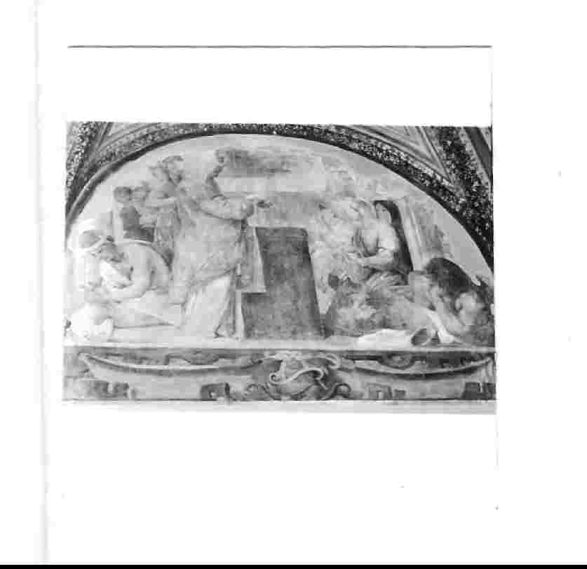 S. Gioacchino sacrifica un agnello (dipinto, complesso decorativo) di Gagliardi Bernardino (sec. XVII)