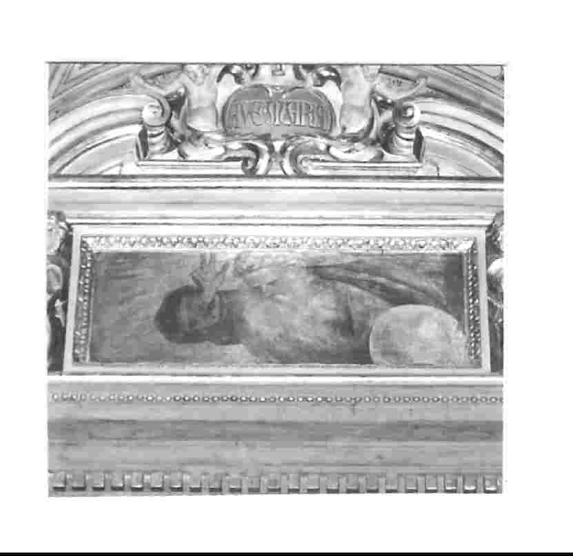 Dio Padre benedicente (dipinto, elemento d'insieme) di Gagliardi Bernardino (sec. XVII)