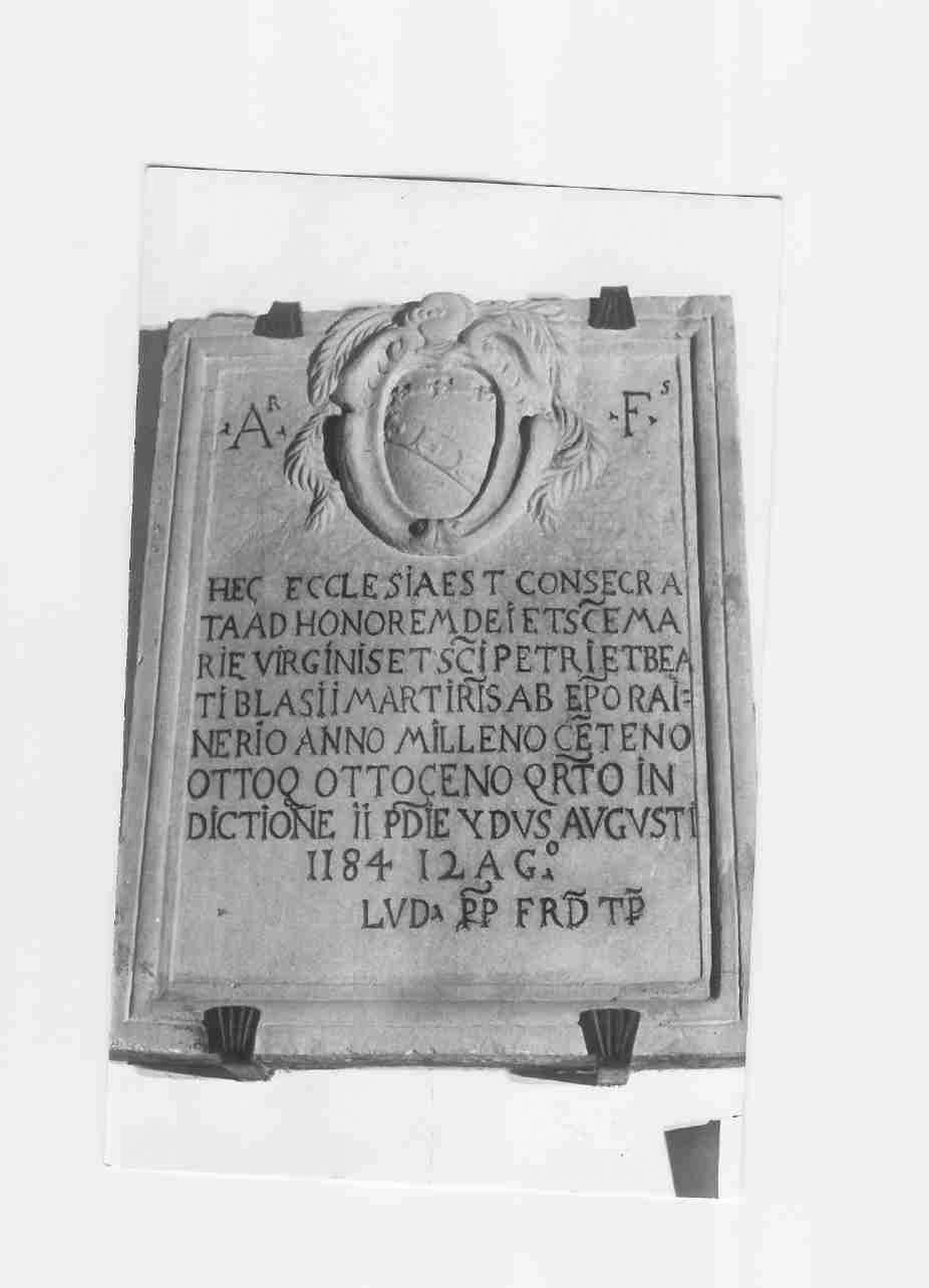 lapide, opera isolata - bottega Italia centrale (sec. XVII)