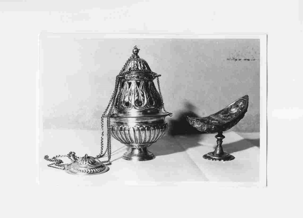 navicella portaincenso, opera isolata - bottega Italia centrale (sec. XVII)