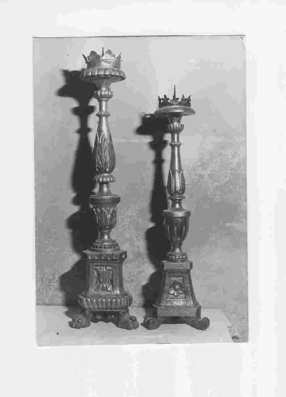 candeliere, serie - bottega umbra (fine sec. XVII)