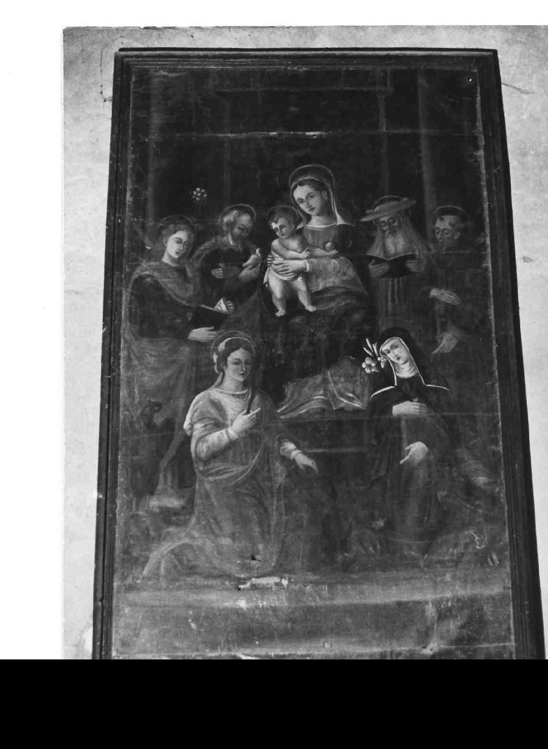 Madonna con Bambino e Santi (dipinto, opera isolata) - ambito Italia centrale (sec. XVII)