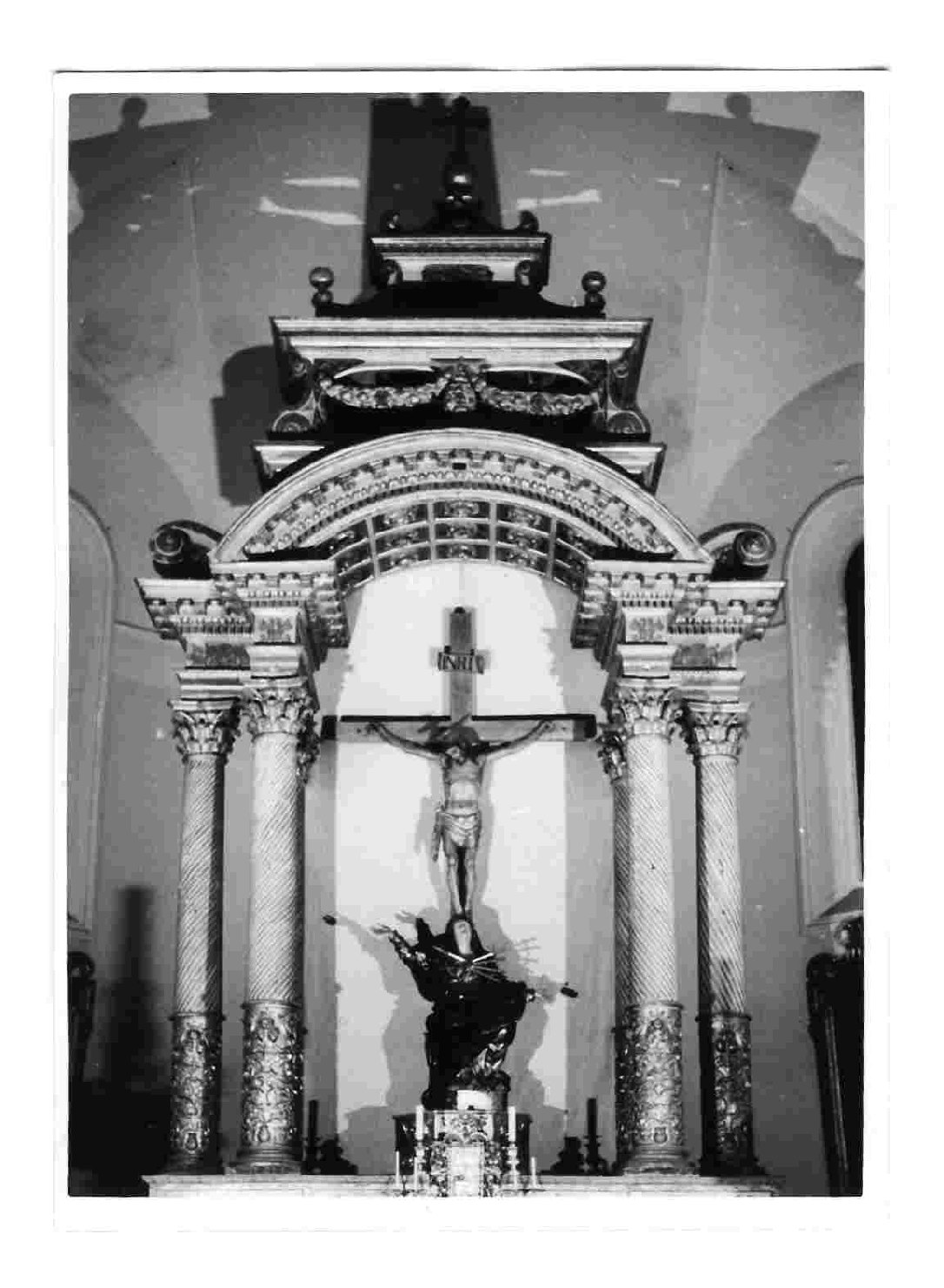 mostra d'altare, insieme - bottega Italia centrale (sec. XVII)