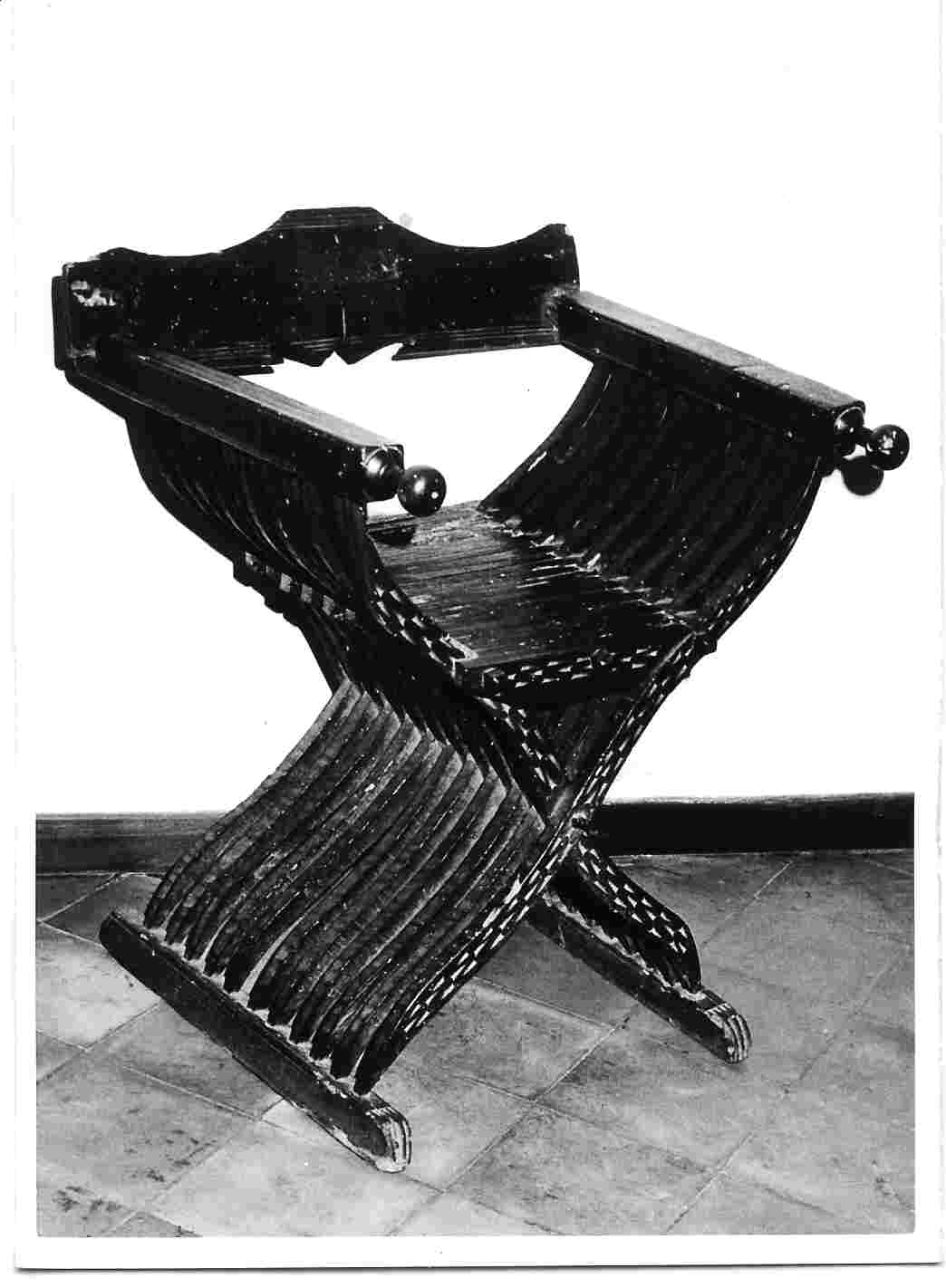 sedia, opera isolata - bottega Italia centrale (sec. XVII)