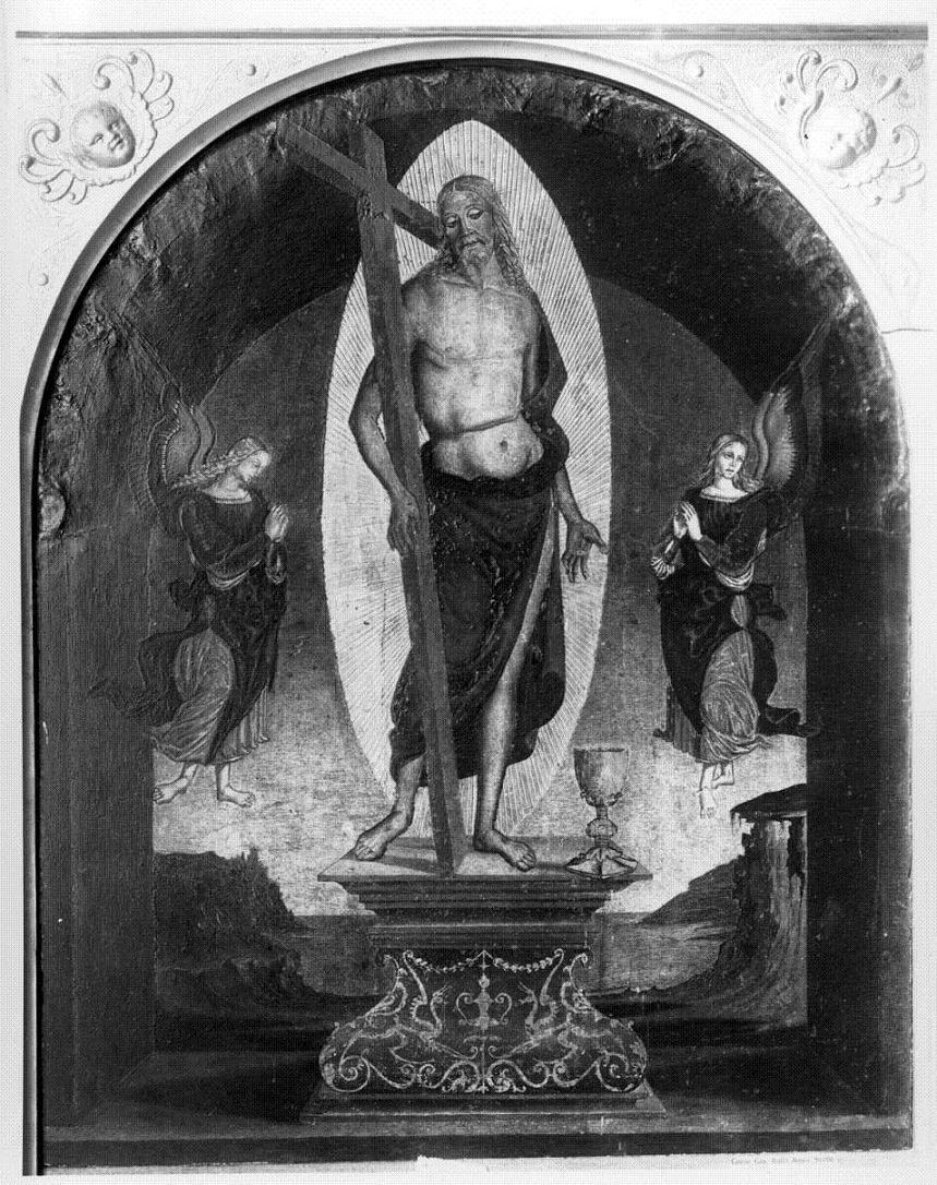 Cristo Redentore con Croce (dipinto, opera isolata) - ambito Italia centrale (seconda metà sec. XIX)