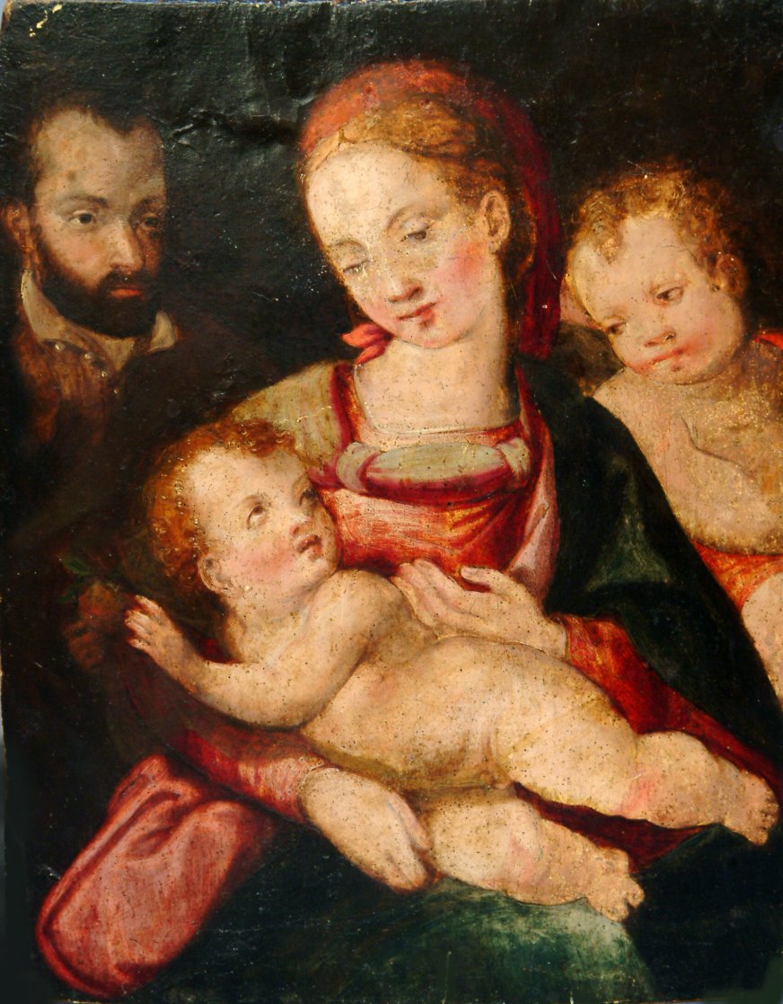 Madonna con Bambino (dipinto, opera isolata) - ambito toscano (secondo quarto sec. XVI)