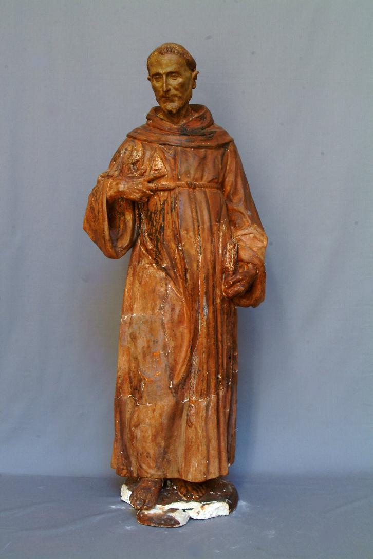 San Francesco d'Assisi (statua, opera isolata) - bottega Italia centrale (seconda metà sec. XIX)