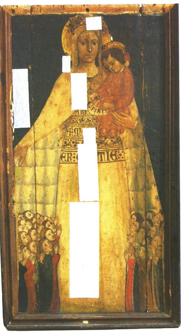 Madonna con Bambino e i raccomandati (dipinto, opera isolata) - ambito umbro (inizio sec. XVI)