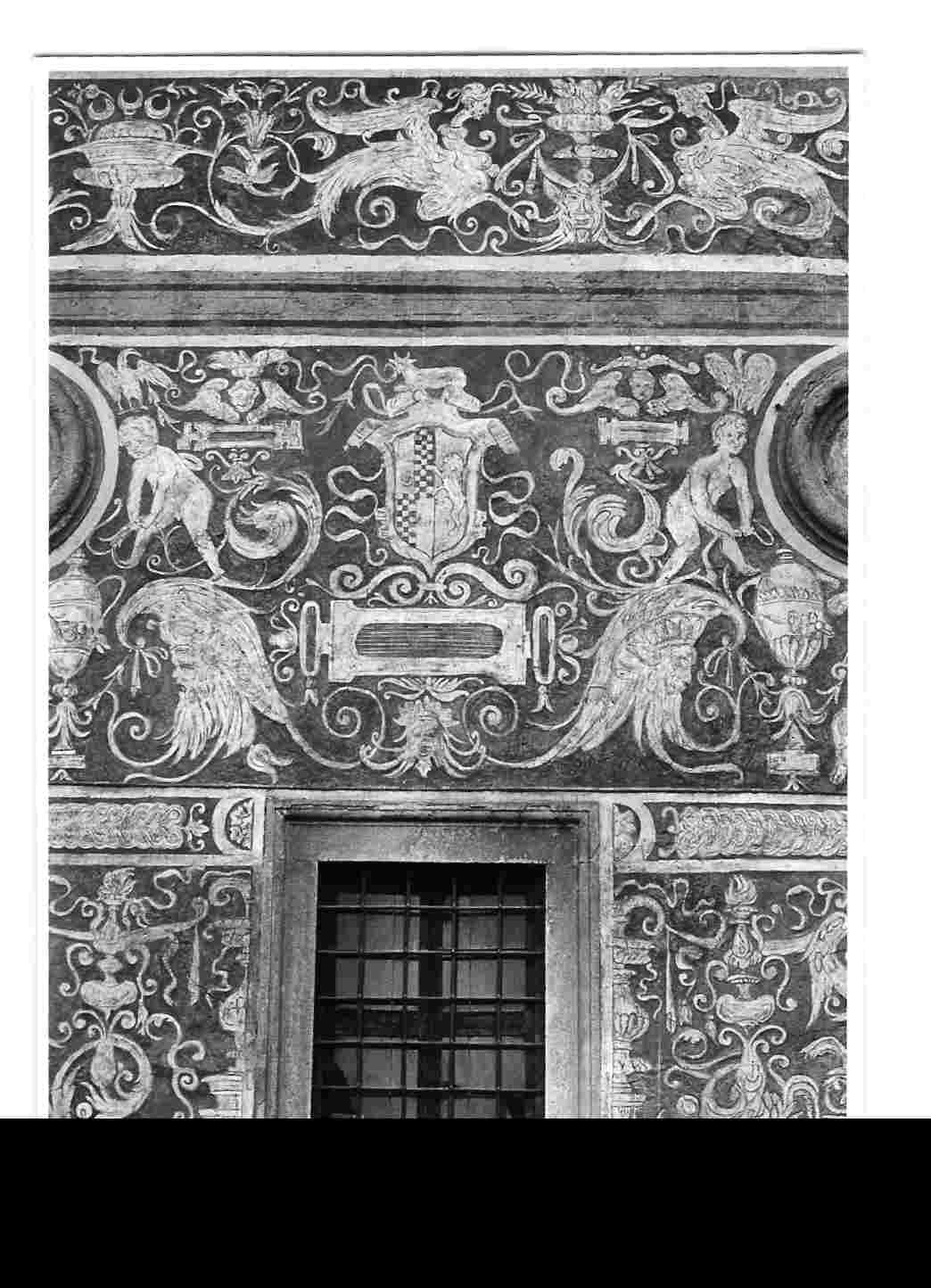 grottesche (decorazione, opera isolata) di Gherardi Cristoforo detto Doceno (attribuito), Vasari Giorgio (attribuito) (prima metà sec. XVI)
