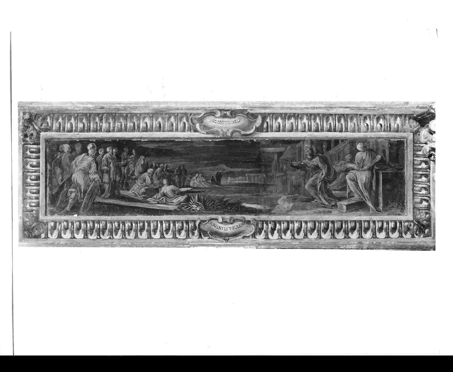 discorso di San Paolo nell'areopago di Atene (dipinto, complesso decorativo) di Circignani Nicolò detto Pomarancio (attribuito) (ultimo quarto sec. XVI)