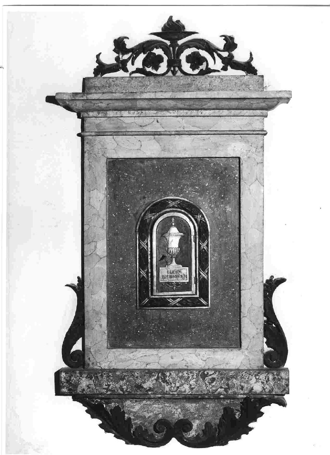 anta di armadietto per oli santi, opera isolata - bottega Italia centrale (sec. XIX)