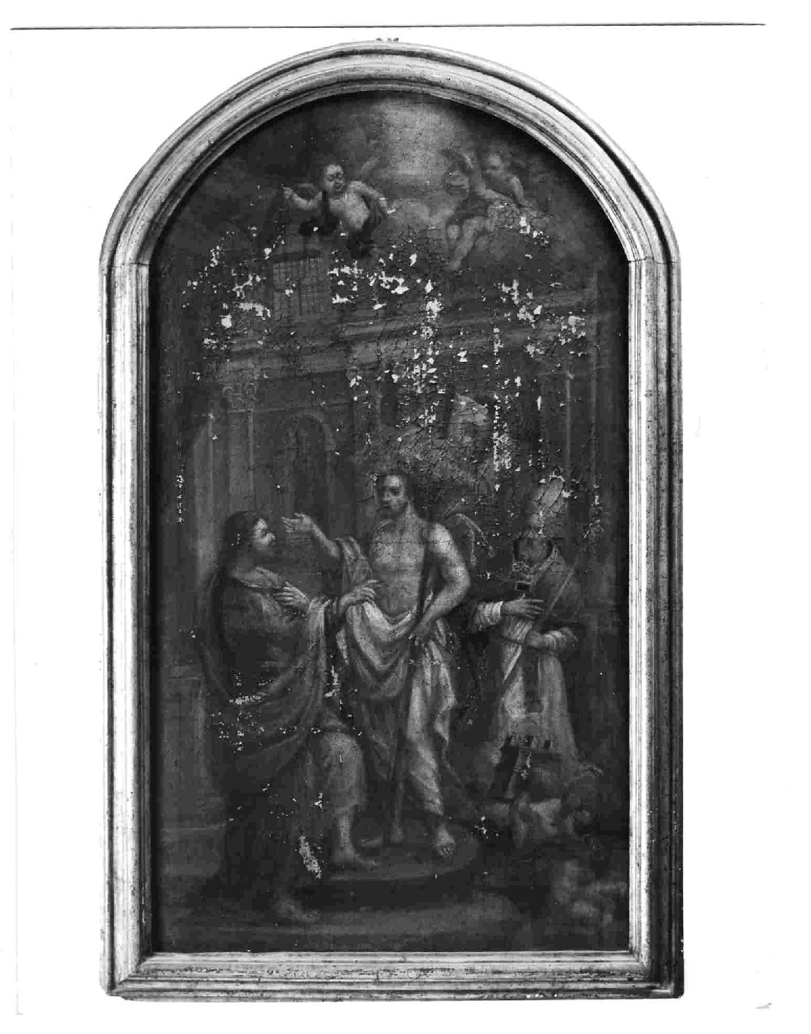 Gesù tra Santi (dipinto, opera isolata) - ambito Italia centrale (fine/inizio secc. XVII/ XVIII)