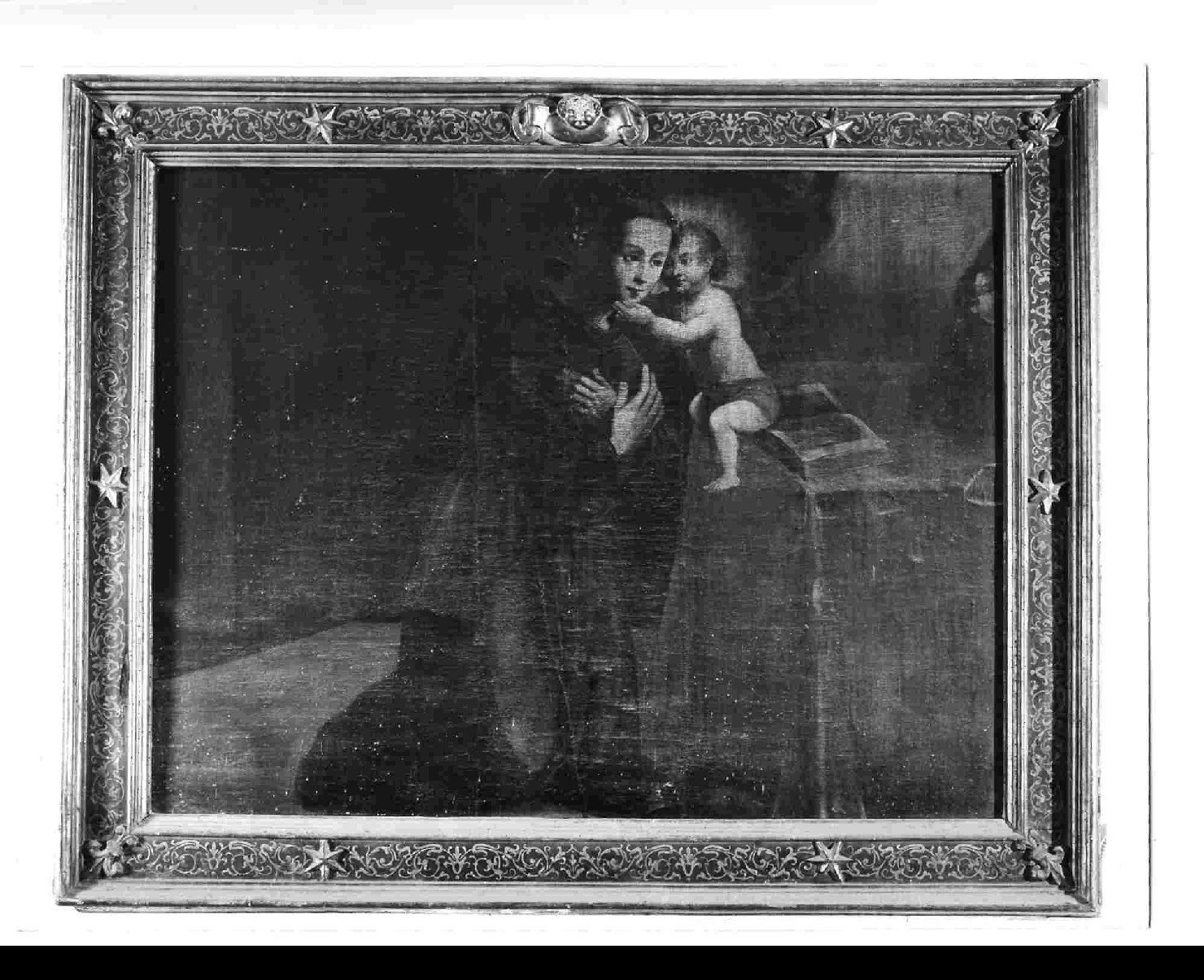 Gesù Bambino e Santo (dipinto, opera isolata) - ambito Italia centrale (sec. XVIII)