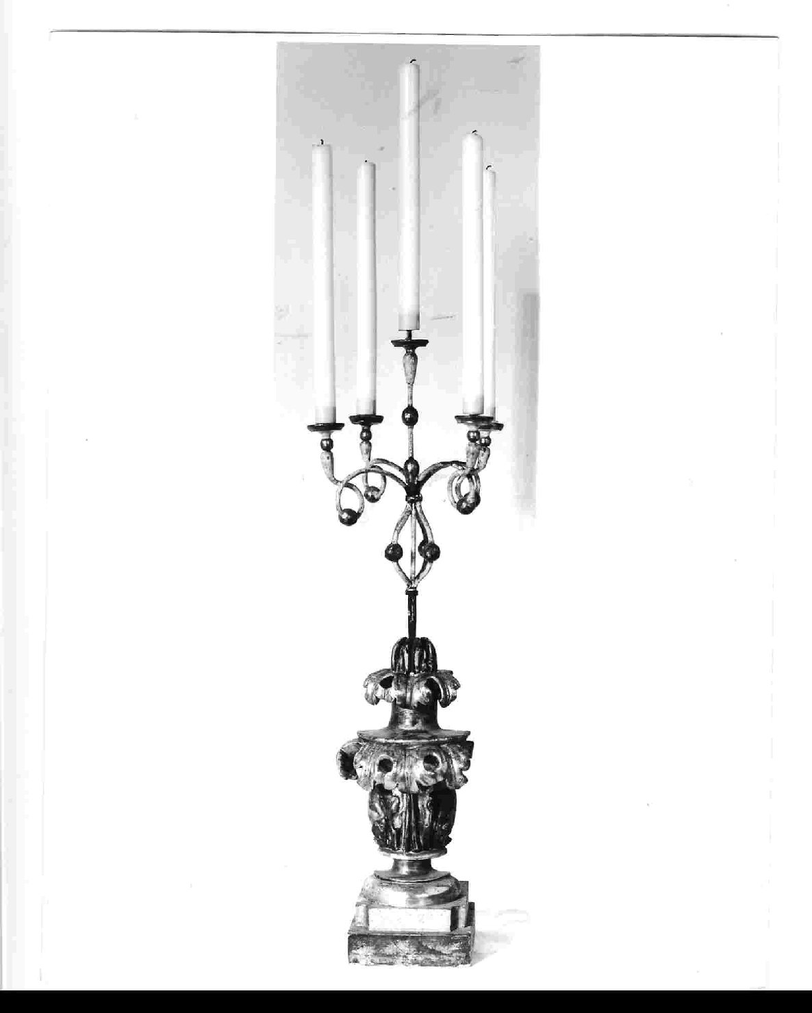 candelabro, opera isolata - bottega Italia centrale (sec. XX)