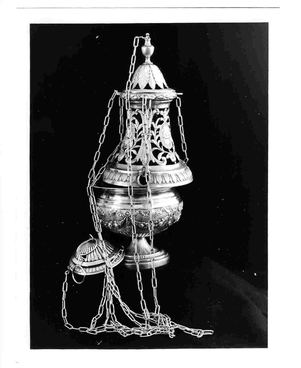 turibolo, elemento d'insieme - bottega romana (sec. XIX)