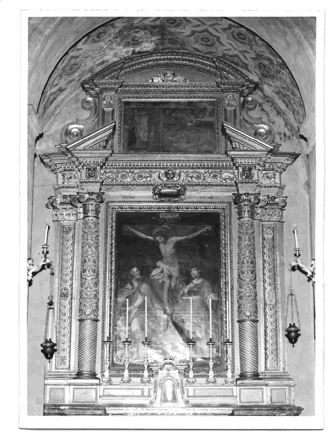 mostra d'altare, elemento d'insieme - bottega Italia centrale (sec. XVII)