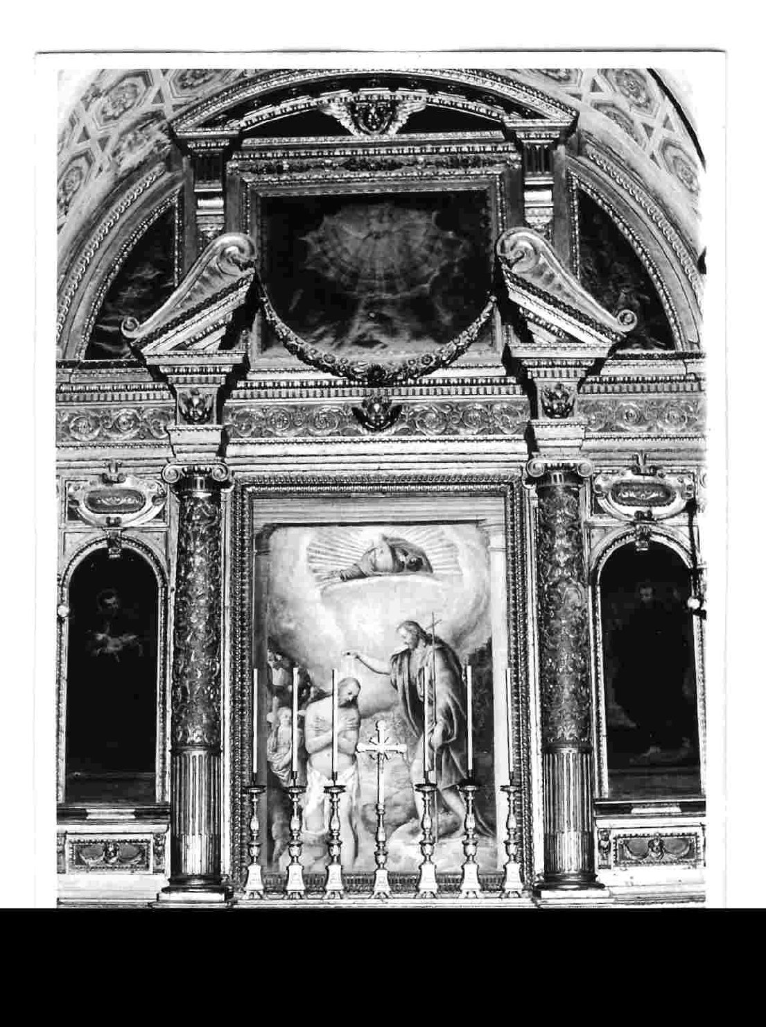 mostra d'altare, elemento d'insieme - bottega Italia centrale (sec. XVII)