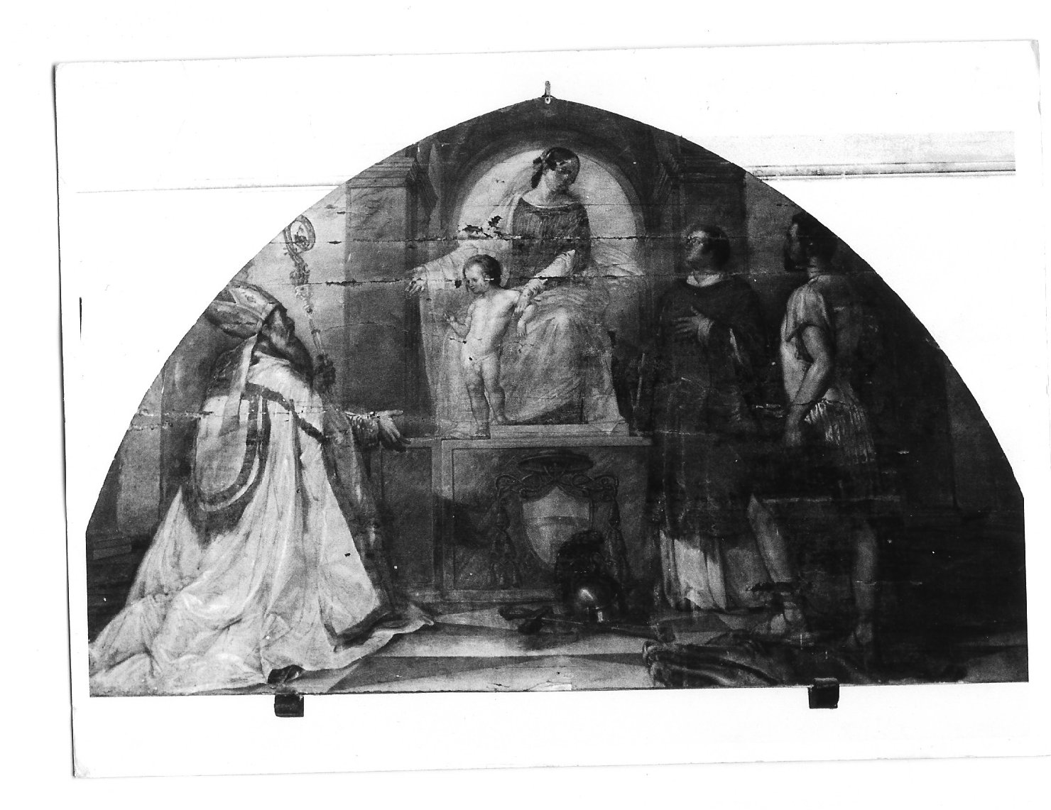 Madonna con Bambino in trono tra santi (dipinto, opera isolata) di Barboni Vincenzo (sec. XIX)