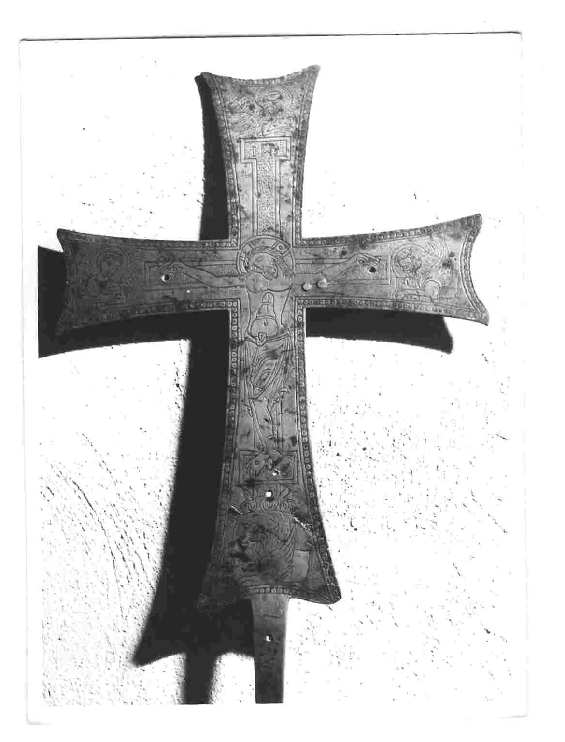 croce processionale, opera isolata - bottega Italia centrale (fine sec. XIII)